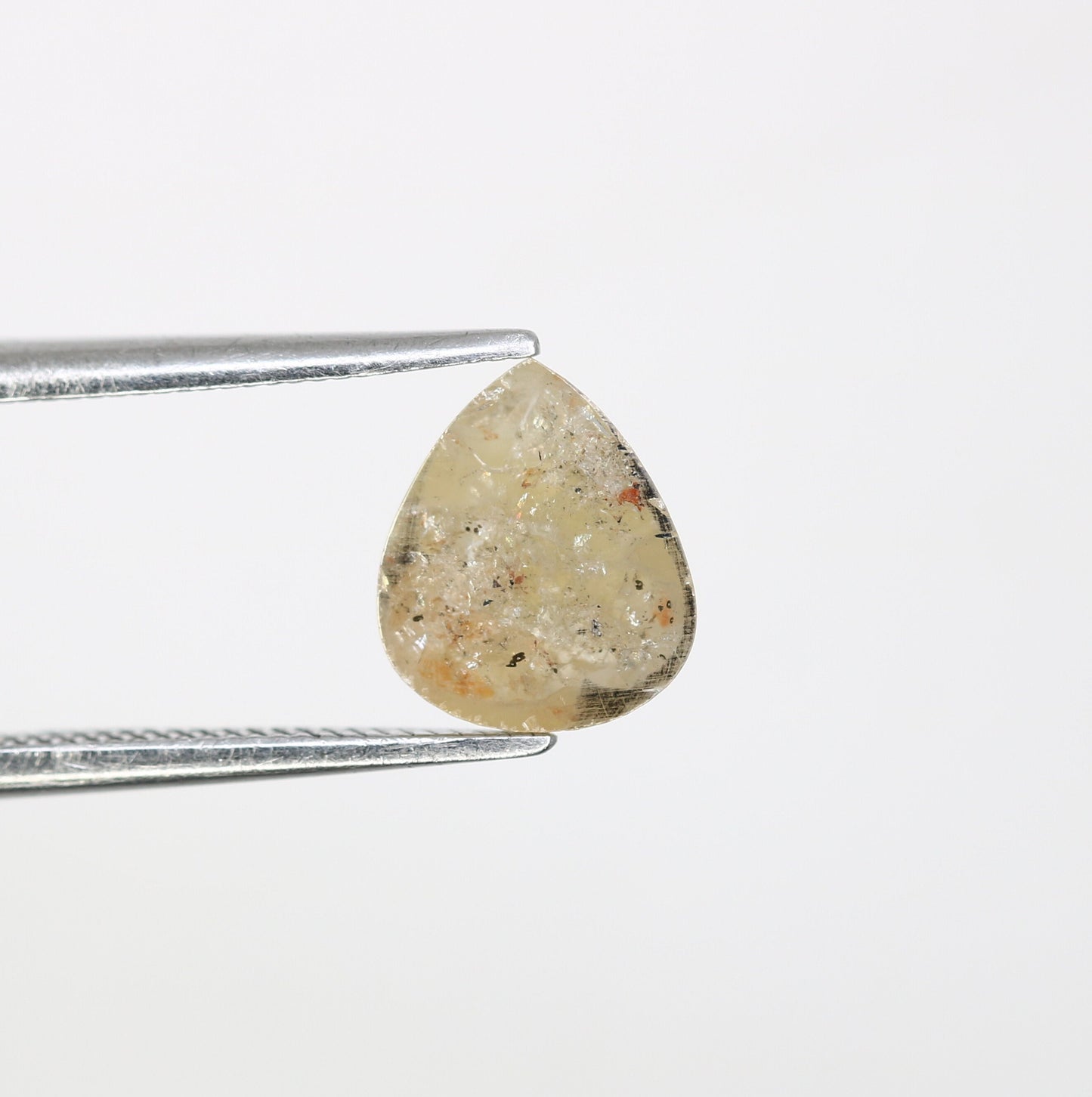 1.24 CT Grey Pear Shape Salt and Pepper Rustic Diamond Ring | Unique Gold Ring | Natural Diamond Jewelry