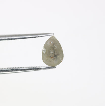 0.84 CT Pear Salt and Pepper Rustic Engagement RingFor Gold Ring Diamonds