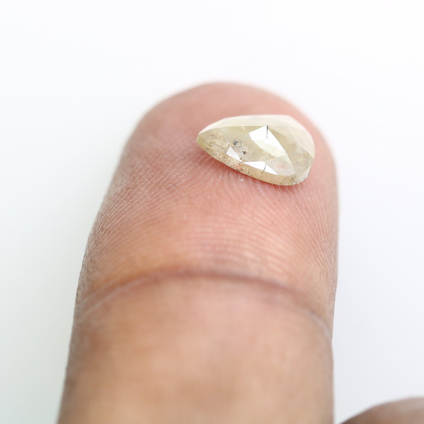 1.24 CT Grey Pear Shape Salt and Pepper Rustic Diamond Ring | Unique Gold Ring | Natural Diamond Jewelry