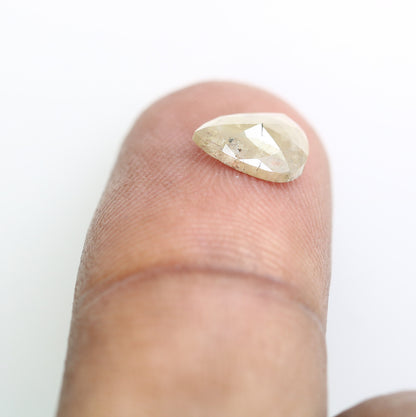 1.24 CT Grey Pear Shape Salt and Pepper Rustic Diamond Ring | Unique Gold Ring | Natural Diamond Jewelry