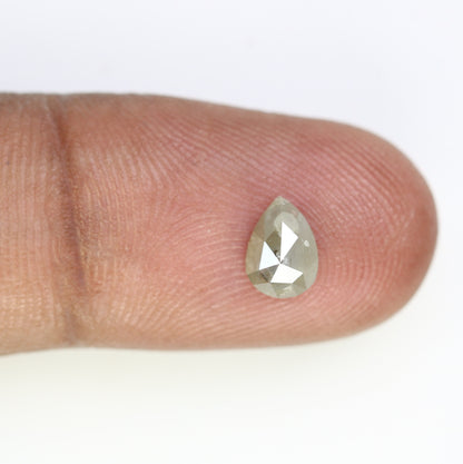 0.84 CT Pear Salt and Pepper Rustic Engagement RingFor Gold Ring Diamonds