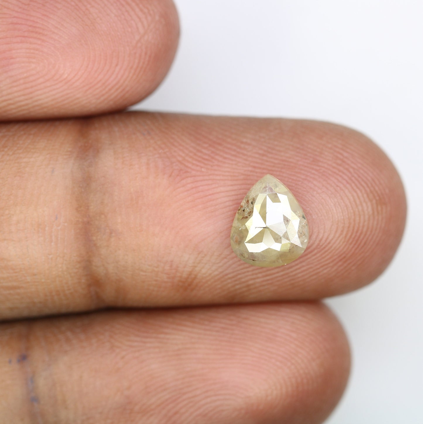 1.24 CT Grey Pear Shape Salt and Pepper Rustic Diamond Ring | Unique Gold Ring | Natural Diamond Jewelry