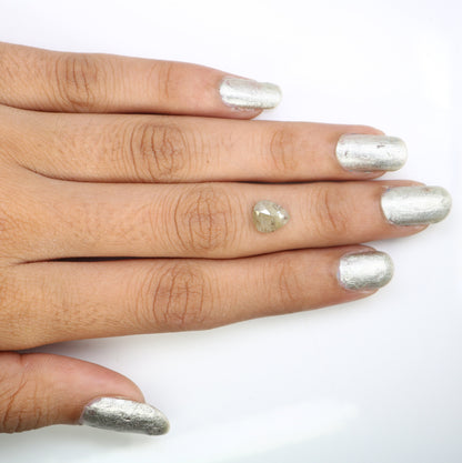 1.24 CT Grey Pear Shape Salt and Pepper Rustic Diamond Ring | Unique Gold Ring | Natural Diamond Jewelry