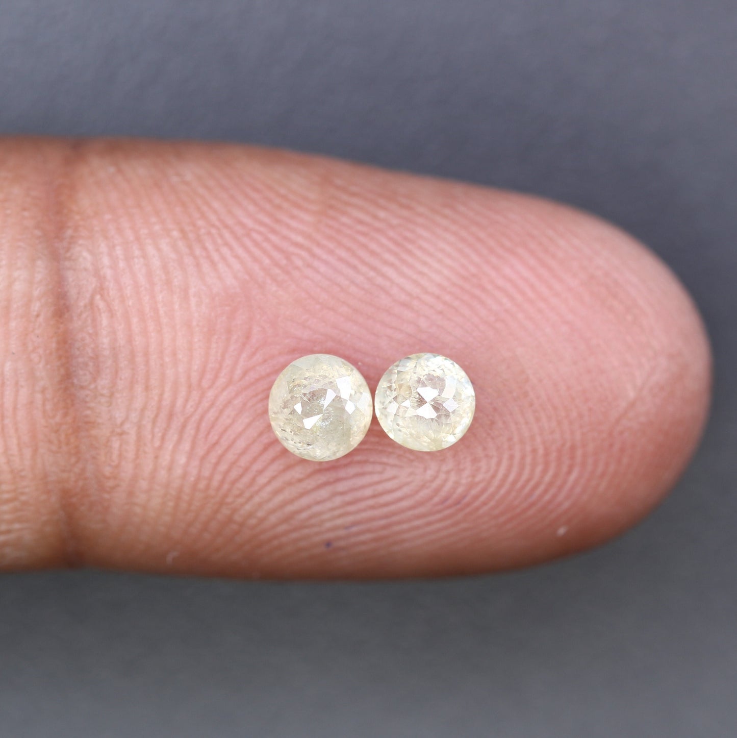 0.84 CT Light Yellow Rose Cut Round Real Loose Diamonds For Wedding Jewelry ll Gift For Wife ll Gift For Girlfriend ll Gift For Mother