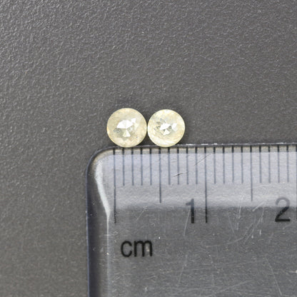 0.84 CT Light Yellow Rose Cut Round Real Loose Diamonds For Wedding Jewelry ll Gift For Wife ll Gift For Girlfriend ll Gift For Mother