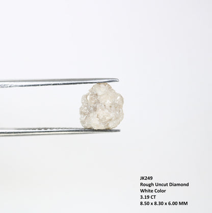 3.19 CT Uncut Raw Salt and Pepper - Loose Rough Diamond - Raw Irregular Shape - Customize Jewelry - Sale Offer - Christmas Gift