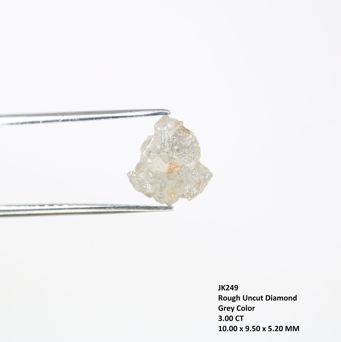 3 CT Uncut Raw Salt and Pepper - Loose Rough Diamond - Raw Irregular Shape - Customize Jewelry - Sale Offer - Christmas Gift