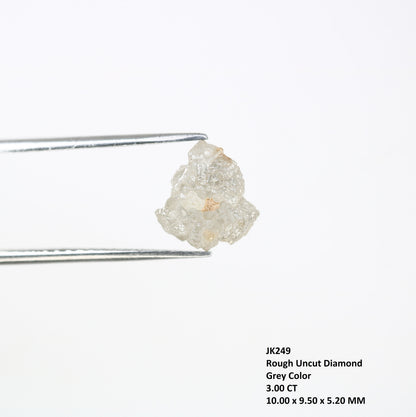 3 CT Uncut Raw Salt and Pepper - Loose Rough Diamond - Raw Irregular Shape - Customize Jewelry - Sale Offer - Christmas Gift