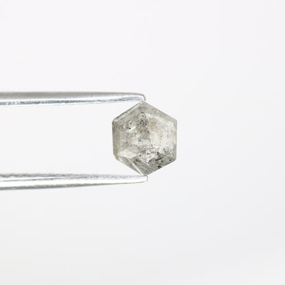 0.80 CT Hexagon Loose Salt and Pepper Diamond - Natural Hexagon Diamond - Salt and Pepper Ring - Gift for Wifey - Gift for mother - Jewlery