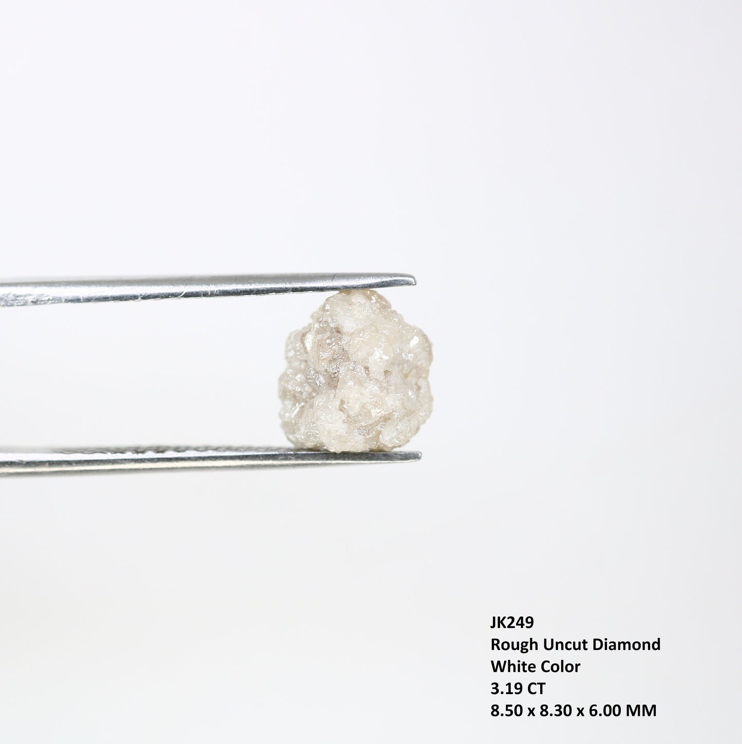 3.19 CT Uncut Raw Salt and Pepper - Loose Rough Diamond - Raw Irregular Shape - Customize Jewelry - Sale Offer - Christmas Gift