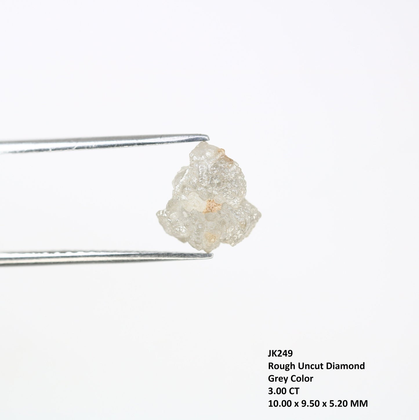 3 CT Uncut Raw Salt and Pepper - Loose Rough Diamond - Raw Irregular Shape - Customize Jewelry - Sale Offer - Christmas Gift