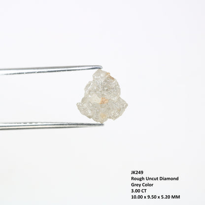 3 CT Uncut Raw Salt and Pepper - Loose Rough Diamond - Raw Irregular Shape - Customize Jewelry - Sale Offer - Christmas Gift