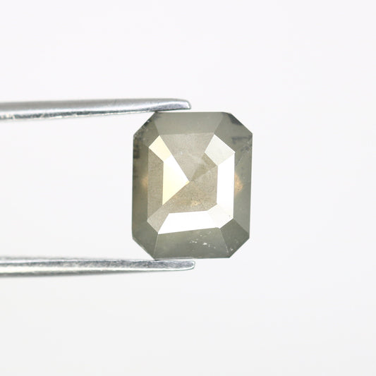 1.95 CT Salt and Pepper Emerald Shape Diamond - Natural Loose Emerald Cut Diamond - Emerald Engagement Ring - LABORDAY Offer