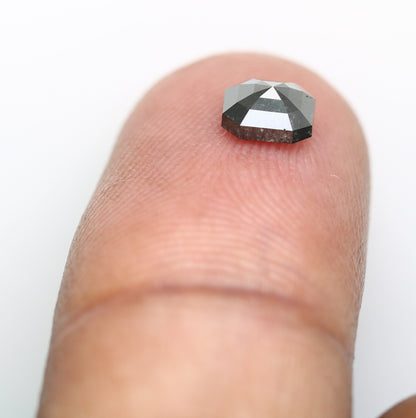 Salt and Pepper Emerald Shape Diamond - Natural Loose Emerald Cut Diamond - Emerald Engagement Ring - LABORDAY Offer