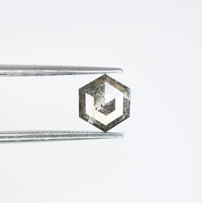 0.76 CT Hexagon Loose Salt and Pepper Diamond - Natural Hexagon Diamond - Salt and Pepper Ring - Gift for Wifey - Gift for mother - Jewlery