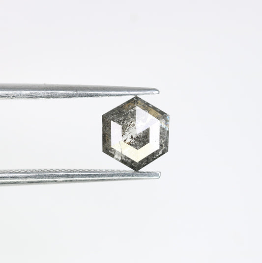 0.76 CT Hexagon Loose Salt and Pepper Diamond - Natural Hexagon Diamond - Salt and Pepper Ring - Gift for Wifey - Gift for mother - Jewlery