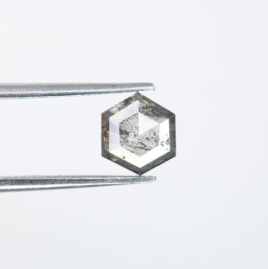 0.83 CT Hexagon Loose Salt and Pepper Diamond - Natural Hexagon Diamond - Salt and Pepper Ring - Gift for Wifey - Gift for mother - Jewlery