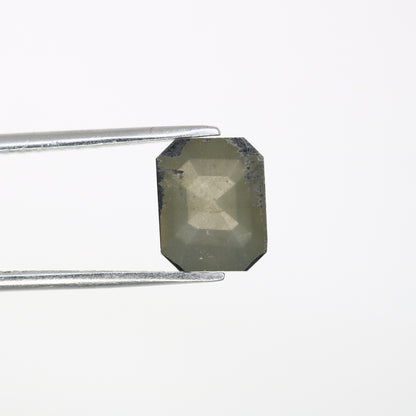 1.95 CT Salt and Pepper Emerald Shape Diamond - Natural Loose Emerald Cut Diamond - Emerald Engagement Ring - LABORDAY Offer