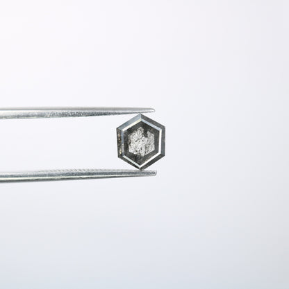 0.83 CT Hexagon Loose Salt and Pepper Diamond - Natural Hexagon Diamond - Salt and Pepper Ring - Gift for Wifey - Gift for mother - Jewlery