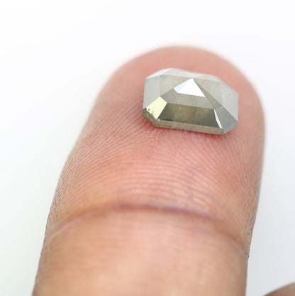 1.95 CT Salt and Pepper Emerald Shape Diamond - Natural Loose Emerald Cut Diamond - Emerald Engagement Ring - LABORDAY Offer
