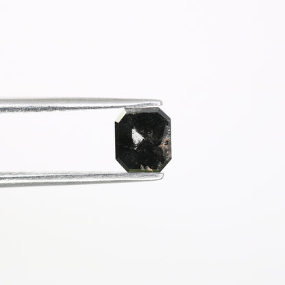 Salt and Pepper Emerald Shape Diamond - Natural Loose Emerald Cut Diamond - Emerald Engagement Ring - LABORDAY Offer