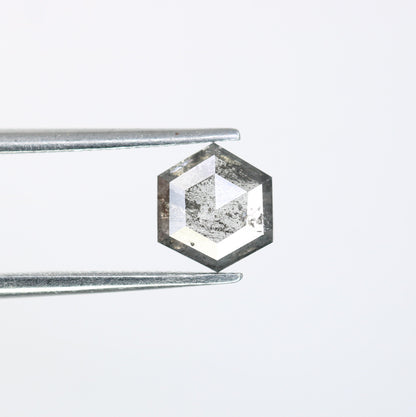 0.83 CT Hexagon Loose Salt and Pepper Diamond - Natural Hexagon Diamond - Salt and Pepper Ring - Gift for Wifey - Gift for mother - Jewlery