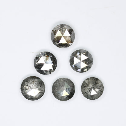 4-5 MM Salt and Pepper Rose Cut Round Natural Loose Diamond For Handmade Jewellery ll Gift For Girlfriend ll Gift For BirthdayFor Gold Ring