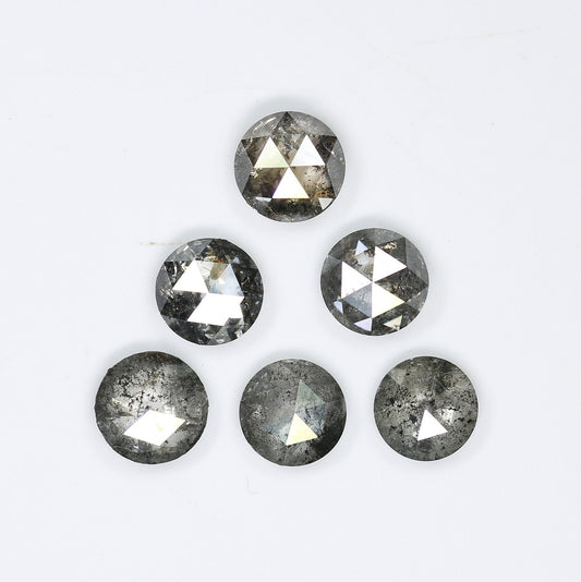 4-5 MM Salt and Pepper Rose Cut Round Natural Loose Diamond For Handmade Jewellery ll Gift For Girlfriend ll Gift For BirthdayFor Gold Ring