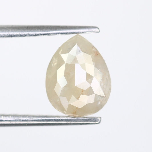 0.82 CT Grey Galaxy Pear Shape Diamond | Unique Engagement Ring | Ethereal Gemstone Jewelry | Natural Diamond Ring