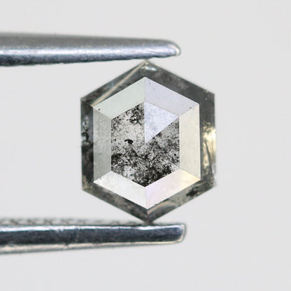 0.52 CT Hexagon Loose Salt and Pepper Diamond - Natural Hexagon Diamond - Salt and Pepper Ring - Gift for Wifey - Gift for mother - Jewlery