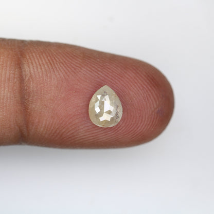 0.82 CT Grey Galaxy Pear Shape Diamond | Unique Engagement Ring | Ethereal Gemstone Jewelry | Natural Diamond Ring