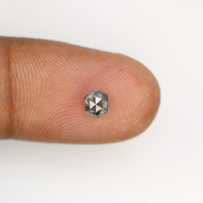 0.52 CT Hexagon Loose Salt and Pepper Diamond - Natural Hexagon Diamond - Salt and Pepper Ring - Gift for Wifey - Gift for mother - Jewlery