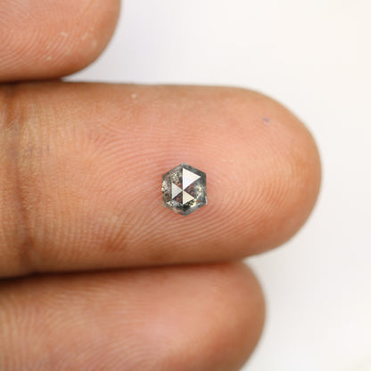 0.52 CT Hexagon Loose Salt and Pepper Diamond - Natural Hexagon Diamond - Salt and Pepper Ring - Gift for Wifey - Gift for mother - Jewlery