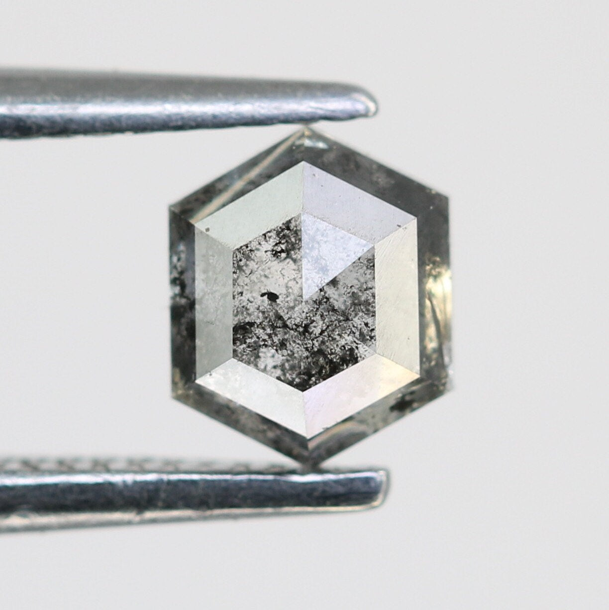 0.52 CT Hexagon Loose Salt and Pepper Diamond - Natural Hexagon Diamond - Salt and Pepper Ring - Gift for Wifey - Gift for mother - Jewlery