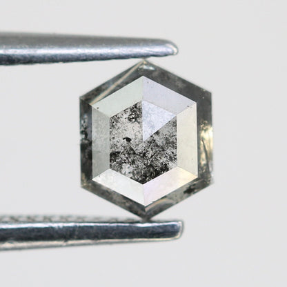 0.52 CT Hexagon Loose Salt and Pepper Diamond - Natural Hexagon Diamond - Salt and Pepper Ring - Gift for Wifey - Gift for mother - Jewlery