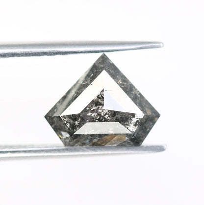 2 CT Salt and Pepper Diamond Shield Cut For handmade necklace pendant Black/Grey crystal Diamond for Engagement Gold Ring Gift for Her