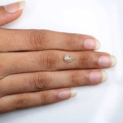 Black Friday Sale | 0.84 CT Pear Shape Rustic Diamond Ring | Natural Loose Diamond | Unique Gold Ring