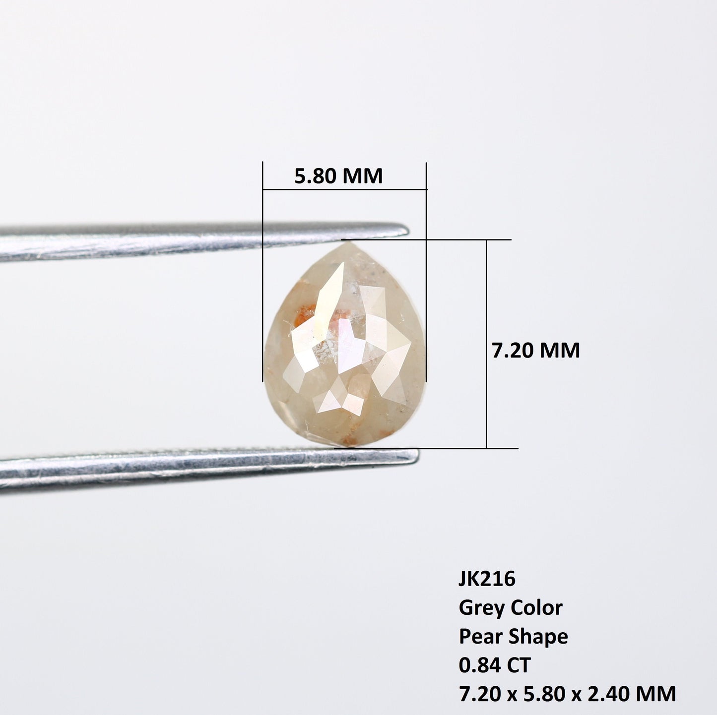 Black Friday Sale | 0.84 CT Pear Shape Rustic Diamond Ring | Natural Loose Diamond | Unique Gold Ring
