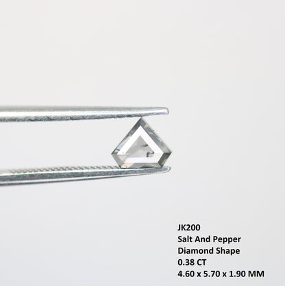 0.38 CT Salt and Pepper Natural Loose Diamond, Pentagon Cut for Handmade Necklace Pendant, Diamond Bracelet Engagement Gold Ring For Women