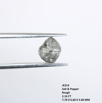 2.16CT Uncut Raw Salt and Pepper - Loose Rough Diamond - Raw Irregular Shape - Customize Jewelry - Sale Offer - Christmas Gift