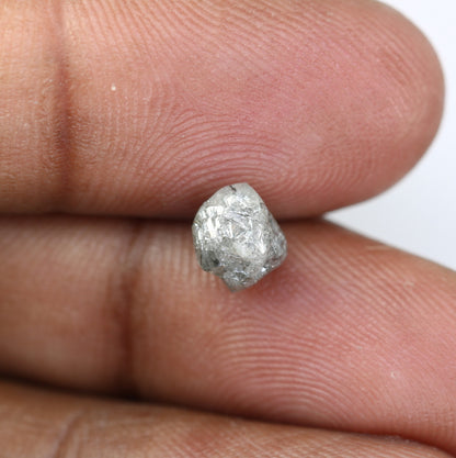2.16CT Uncut Raw Salt and Pepper - Loose Rough Diamond - Raw Irregular Shape - Customize Jewelry - Sale Offer - Christmas Gift