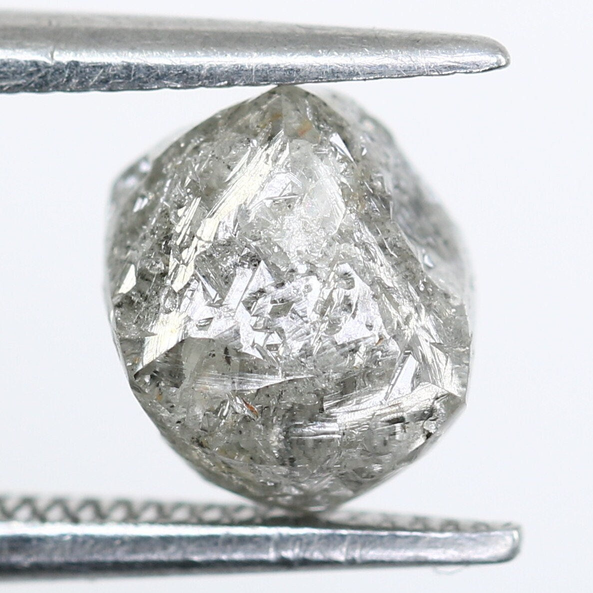 2.16CT Uncut Raw Salt and Pepper - Loose Rough Diamond - Raw Irregular Shape - Customize Jewelry - Sale Offer - Christmas Gift