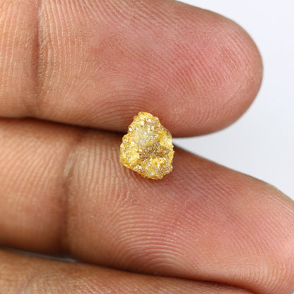 1.75 CT Yellow Uncut Raw Salt and Pepper - Loose Rough Diamond - Raw Irregular Shape - Customize Jewelry - Sale Offer - Christmas Gift