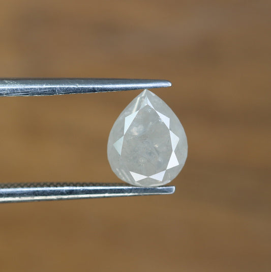 1.68 CT Pear White Grey Natural Loose Diamond for Engagement Ring | Perfect Promise Ring | Gift for Him or Her | Christmas Present