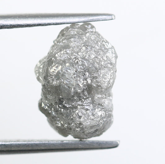 2.32 CT Grey Uncut Raw Salt and Pepper - Loose Rough Diamond - Raw Irregular Shape - Customize Jewelry - Sale Offer - Christmas Gift
