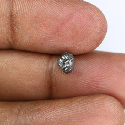 1.25 CT Uncut Raw Salt and Pepper - Loose Rough Diamond - Raw Irregular Shape - Customize Jewelry - Sale Offer - Christmas Gift