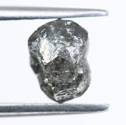 1.25 CT Uncut Raw Salt and Pepper - Loose Rough Diamond - Raw Irregular Shape - Customize Jewelry - Sale Offer - Christmas Gift