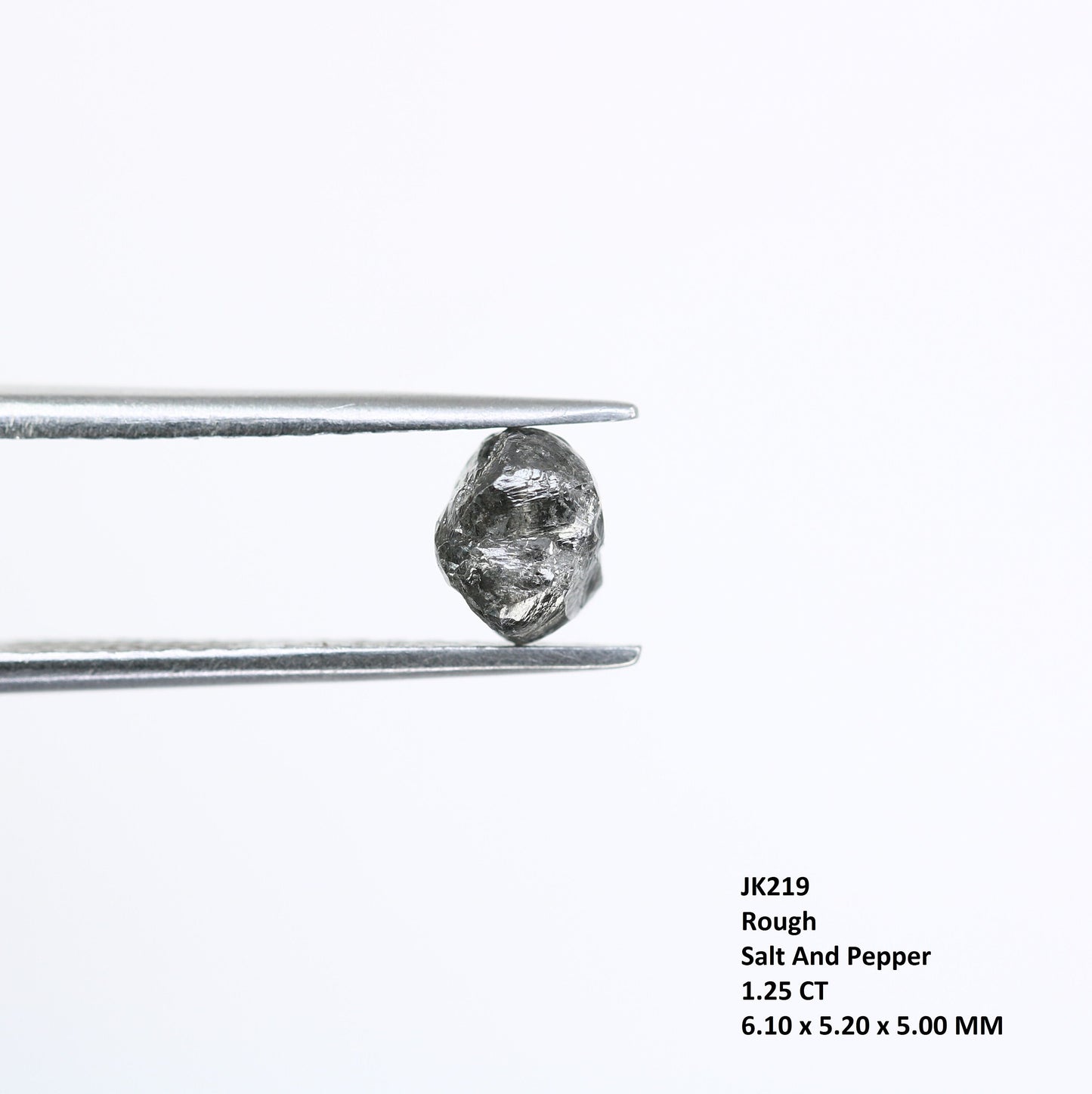 1.25 CT Uncut Raw Salt and Pepper - Loose Rough Diamond - Raw Irregular Shape - Customize Jewelry - Sale Offer - Christmas Gift