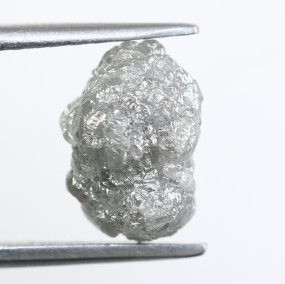 2.32 CT Grey Uncut Raw Salt and Pepper - Loose Rough Diamond - Raw Irregular Shape - Customize Jewelry - Sale Offer - Christmas Gift