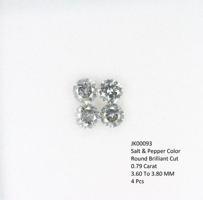 Salt and Pepper Brilliant Cut Round Diamonds | Perfect for Custom Gold Rings | Unique and Elegant Jewelry Designs